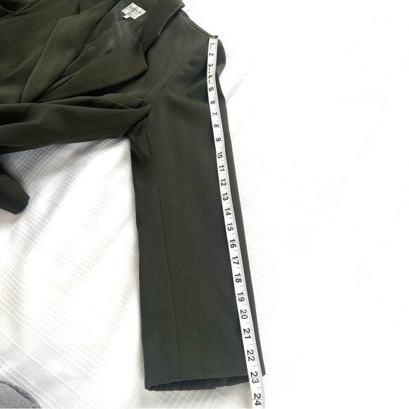 Armani Collezioni Italian Wool Olive Career Dark Academia Blazer Jacket SZ M - Picture 9 of 15